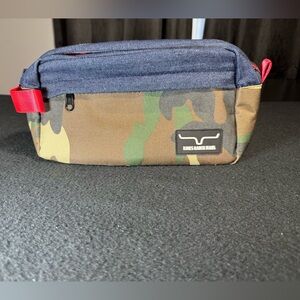 Kimes Ranch Camo, Red and Denim Toiletry Bag